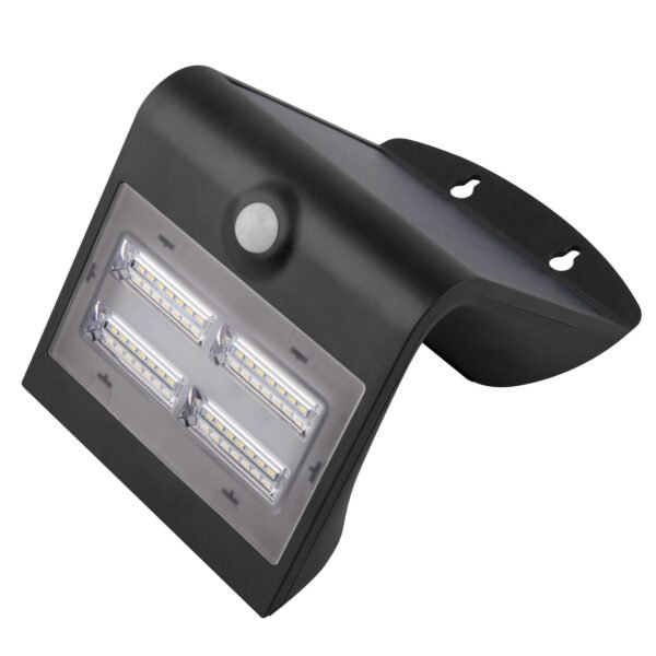 Aplique Led Solar Negro Con Sensor 4 W